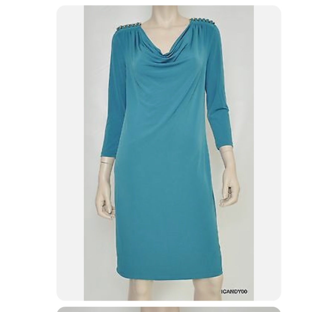 Michael Kors NWOT  Cowl Neck Chain Shoulder Dress Top